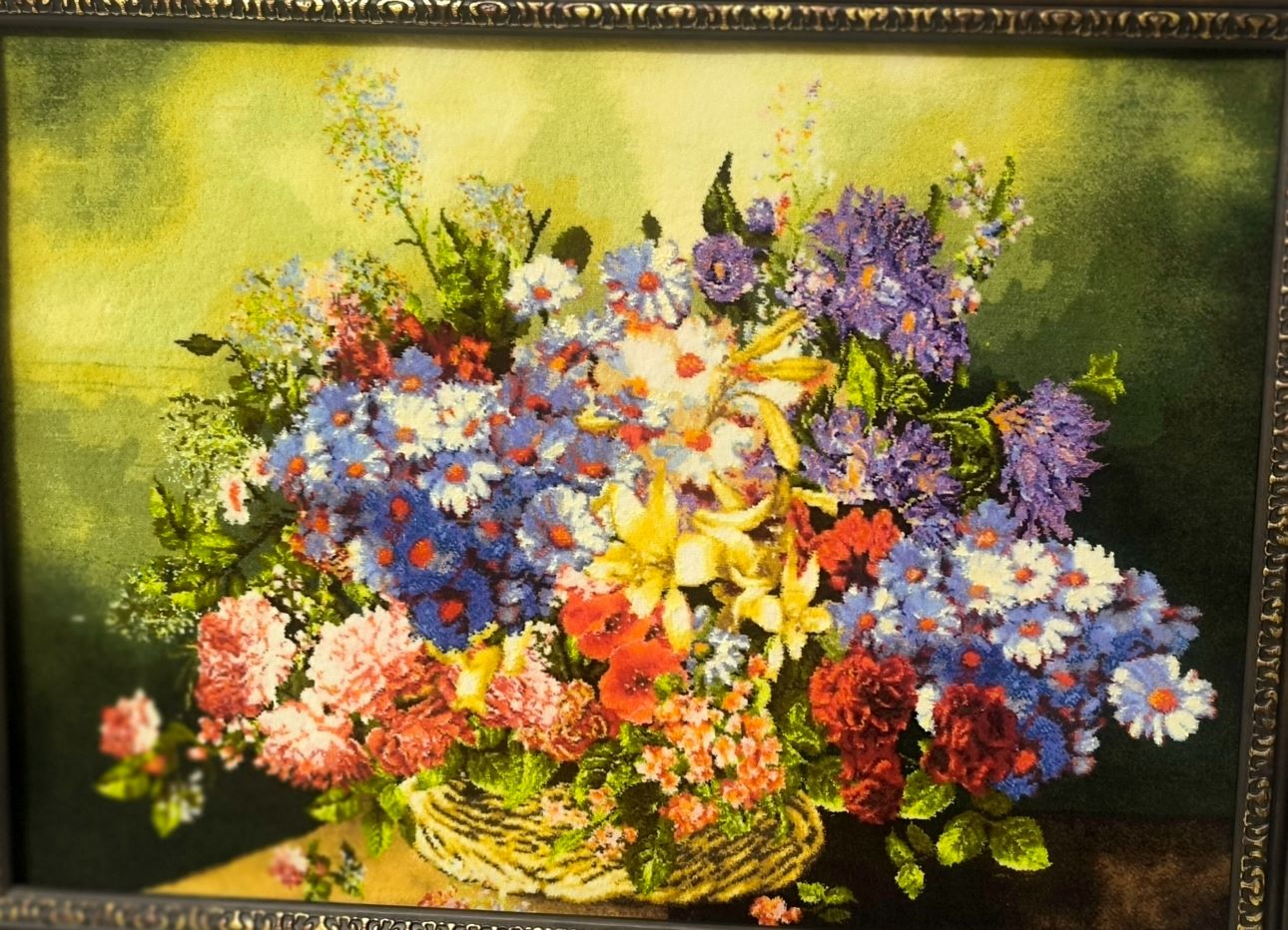 فرصتی تکرار نشدنی!تابلو فرش چله ابریشم!